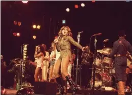  ?? RHONDA GRAAM/HBO VIA THE ASSOCIATED PRESS ?? Tina Turner performing in 1976, from the documentar­y “Tina”