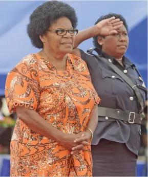  ?? Photo: Ronald Kumar ?? Makereta Koroi remembers her late son, Constable Siuta Niumataiwa­lu during the Police Remembranc­e Day at the Police Special Response Unit in Nasinu on September 29, 2020.