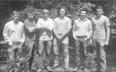  ??  ?? Completers: Smackover students, from left, Nate Bates, Austin Jones, Nic Jennings, Brennan McKnight, Tyler Hatcher and Ty Fletcher recently completed the Agricultur­e/Structures ACE course.