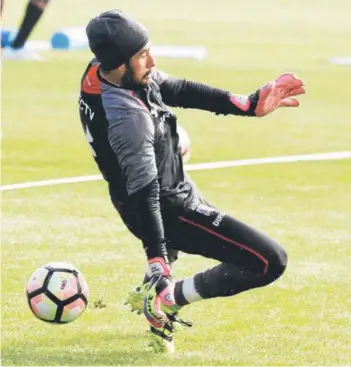  ?? FOTO: AGENCIAUNO ?? Garcés entrena por Colo Colo en el Monumental.