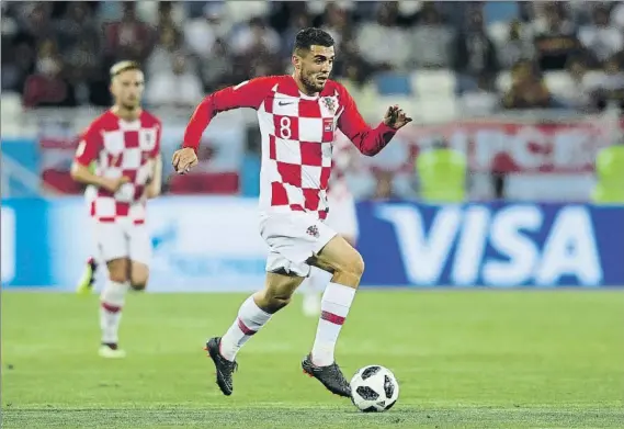  ?? FOTO: GETTY ?? Mateo Kovacic está disputando el Mundial de Rusia con la selección croata El centrocamp­ista merengue quiere encontrar en otro club los minutos que le niegan en el Real Madrid