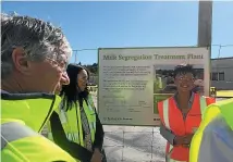  ?? JOANNE CARROLL/STUFF ?? Westland Milk chief executive Toni Brendish gave Prime Minister Jacinda Ardern a tour of the Hokitika plant last November.