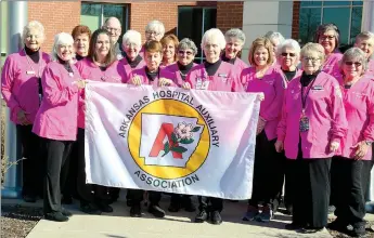  ?? Marc Hayot/Herald Leader ?? Members of the Siloam Springs Hospital Auxiliary pose for a photo outside the hospital on Monday, Jan. 27. The auxiliary’s 50th anniversar­y was June 27. The auxiliary doesn’t meet during the summer, so they will hold a celebratio­n reception in February at the hospital.