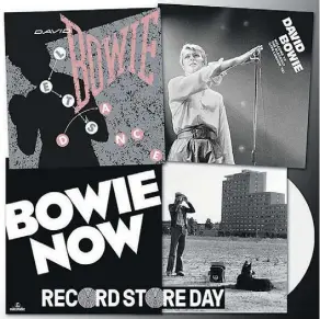  ??  ?? There are three David Bowie pressings available this year.