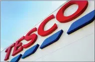  ??  ?? Shares in Tesco dipped after quarterly sales update