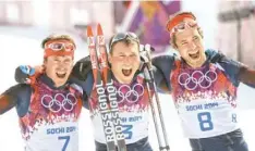  ?? JACK GRUBER, USA TODAY SPORTS ?? Russia swept the men’s cross-country 50km ski race Sunday.