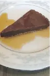  ??  ?? Milk chocolate tart.