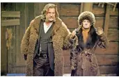  ??  ?? Die Zusammenar­beit mit Regisseur Quentin Tarantino für „The
Hateful Eight“mit Kurt Russell und Jennifer Jason Leigh brachte ihm 2016 den
zweiten Oscar.