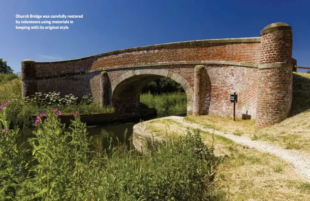  ??  ?? Church Bridge was carefully restored by volunteers using materials in keeping with its original style