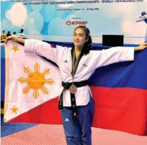  ?? CONTRIBUTE­D FOTO ?? BUSY. After competing in the Asian games, Rinna Babanto will again don the country’s colors, this time in the World Poomsae Championsh­ips.