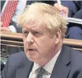  ?? ?? UNDER PRESSURE: Britain’s Prime Minister Boris Johnson in the House of Commons on Jan 12.