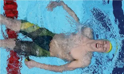  ?? Photograph: Morry Gash/AP ?? Zac Stubbblety-Cook reacts after winning the men’s 200m breaststro­ke final at the 2020 Summer Olympics, Thursday, July 29, 2021, in Tokyo, Japan.