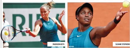  ??  ?? MADISON KEYS SLOANE STEPHENS