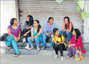  ?? PICTURE COURTESY:WHY LOITER, MUMBAI ?? A picture from the Why Loiter campaign in Mumbai. Such gatherings reinforce the idea that women can be present in public spaces, even without a purpose