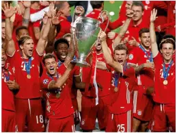  ??  ?? Champions League glory...realising a dream with Bayern Munich last season