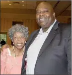  ??  ?? Past honoree Annie Abrams and Little Rock Police Chief Kenton Buckner