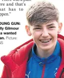  ?? SNS Picture: ?? YOUNG GUN: Billy Gilmour is a wanted man.