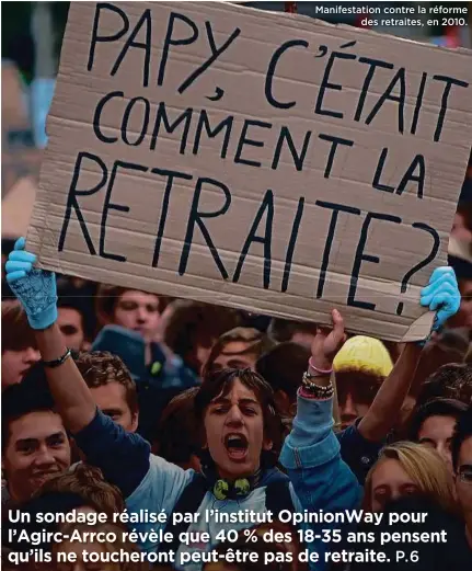  ??  ?? Manifestat­ion contre la réforme des retraites, en 2010.