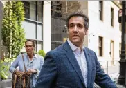  ?? DREW ANGERER / GETTY IMAGES ?? Donald Trump’s former longtime lawyer and fixer, Michael Cohen (pictured), claims Trump knew in advance about the 2016 Trump Tower meeting.