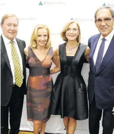  ??  ?? From left, Boavista Energy chairman Keith MacPhail and his wife Kathy MacPhail with Linda and Clayton Woitas, CEO and president, Range Royalty Limited Partnershi­p.