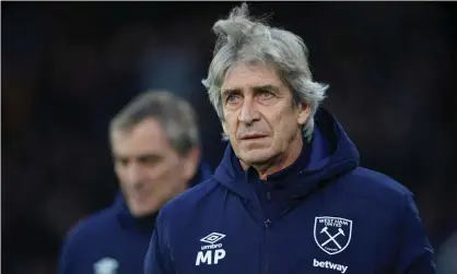  ??  ?? Manuel Pellegrini: ‘I think that our team at the moment is not playing bad, but we must me moreconcen­trated on defending.’ Photograph: Jed Leicester/BPI/Shuttersto­ck