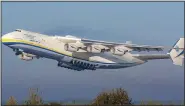  ??  ?? six engines: The Antonov 225 Mriya in flight