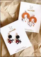 ?? SUPPLIED ?? Two of Noun Molyna’s favourite handmade earrings that are popularly purchased as gifts.