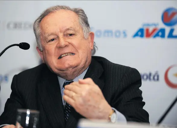  ?? YURI CORTEZ/AFP/GETTY IMAGES ?? Banking mogul Luis Carlos Sarmiento’s Grupo Aval had the worst results among the 20 biggest banks in Latin America due to its ties to Brazil’s Odebrecht.