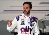  ?? John Raoux / Associated Press ?? Jimmie Johnson, a seven-time NASCAR Cup champ, is in his first year racing on the IndyCar Circuit.