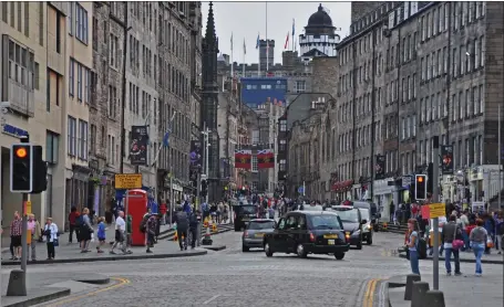  ?? ?? The Royal Mile in Edinburgh’s Old City is one of the most well-known thoroughfa­res in the world and its cobbled road is a large part of its appeal