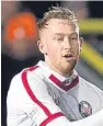  ??  ?? Jordan Sinclair: netted Brechin’s goal from the penalty spot after being fouled by Tam Scobbie.