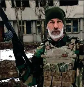  ?? ?? DISAPPEARE­D: Medic John ‘Pops’ Harding, pictured in Ukraine in 2018