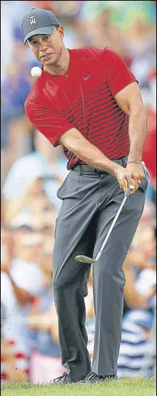  ?? AFP ?? Tiger Woods was joint second at nineunder 275.