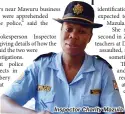  ??  ?? Inspector Charity Mazula