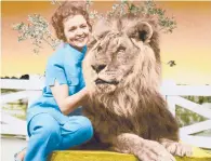  ?? MARGATE AND CHANDLER INC. ?? Actress and animal activist Betty White with a lion from her 1970s series “Betty White’s Pet Set,” which has been restored.