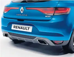  ??  ?? An updated Megane featuring a double exhaust.