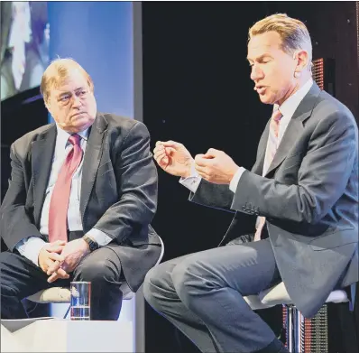  ?? PICTURE: SIMON DEWHURST ?? SPECIAL GUESTS: Lord Prescott, left, and Michael Portillo at the Yorkshire Internatio­nal Business Convention yesterday.