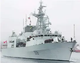  ??  ?? The fires aboard HMCS Toronto, above, as well as HMCS Halifax, were considered minor and there were no injuries.