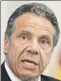  ??  ?? Cuomo: Hasn’t indicated if buyouts will be used to cut state’s deficit.