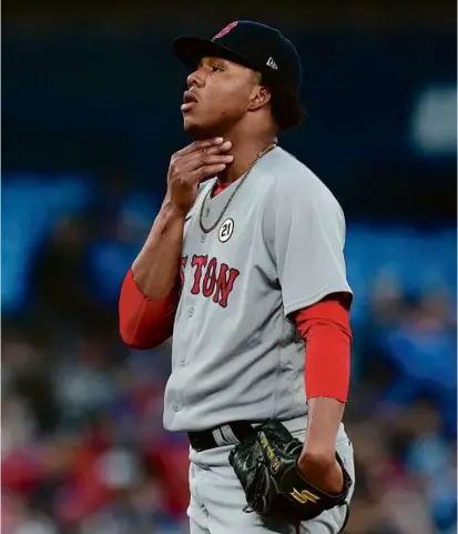  ?? FILE/CHRIS YOUNG/THE CANADIAN PRESS VIA AP ?? Brayan Bello is 14-19 with a 4.37 earned run average since making his debut in 2022.