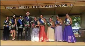  ?? SUBMITTED ?? The 2017 Fair Royal Court includes Mike Anadell, king, fourth from left, and Claire Vilagi, eighth from left.