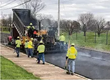  ?? ?? The City of Dayton will resurface 93 residentia­l lane-miles this year, spending $9.6 million.