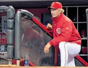  ?? Al Behrman / Associated Press ?? Chris Speier has served as the Reds’ acting manager since Dusty Baker was hospitaliz­ed.