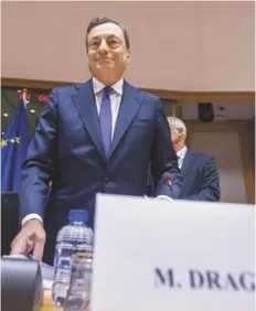  ?? EFE ?? Reunión. Mario Draghi, quien abrió los trabajos de la cuarta edición del foro anual del BCE en Sintra (Portugal).