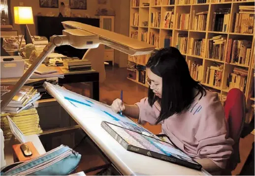  ?? — Ti Gong ?? Liu Tianyun is proud to be an outlier who hasn’t attended any extra classes but has developed many hobbies, including illustrati­on and animation. The 16-year-old is preparing for a career in animation.