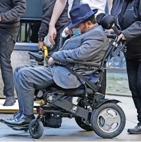  ?? Andrew Milligan ?? The defendant in the Nicholas Rossi extraditio­n case, arrives at Edinburgh Sheriff And Justice Of The Peace Court