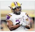  ?? CONTRIBUTE­D BY STEPHEN SPILLMAN ?? La Grange running back JK Dobbins injured his left ankle and left the game against Liberty Hill.