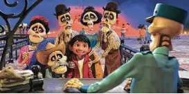  ?? Disney / Pixar ?? In “Coco,” Miguel (voiced by newcomer Anthony Gonzalez) finds himself magically transporte­d to the colorful Land of the Dead where he meets his late family members, who are determined to help him find his way home.