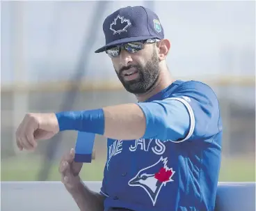  ?? FRANK GUNN / THE CANADIAN PRESS ?? Toronto Blue Jays outfielder Jose Bautista is a six-time all-star and two-time Hank Aaron Award winner since his trade to Toronto from Pittsburgh in August 2008.