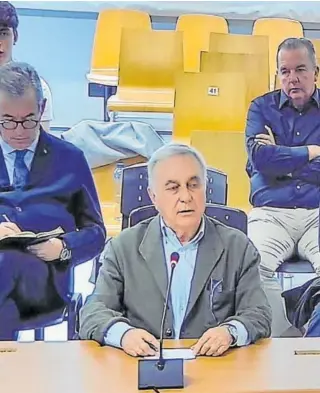 ?? // EFE ?? El acusado Joaquín Barceló durante su declaració­n en el juicio